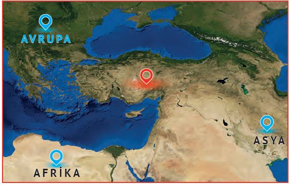 Anadolu ve çevresinin uydu fotoğrafı