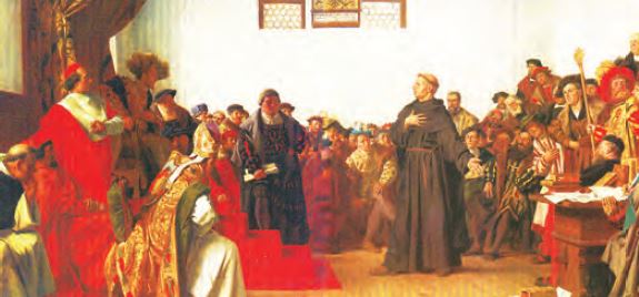 Martin Luther ile İmparator Şarlken’in tartışması (Temsilî)
